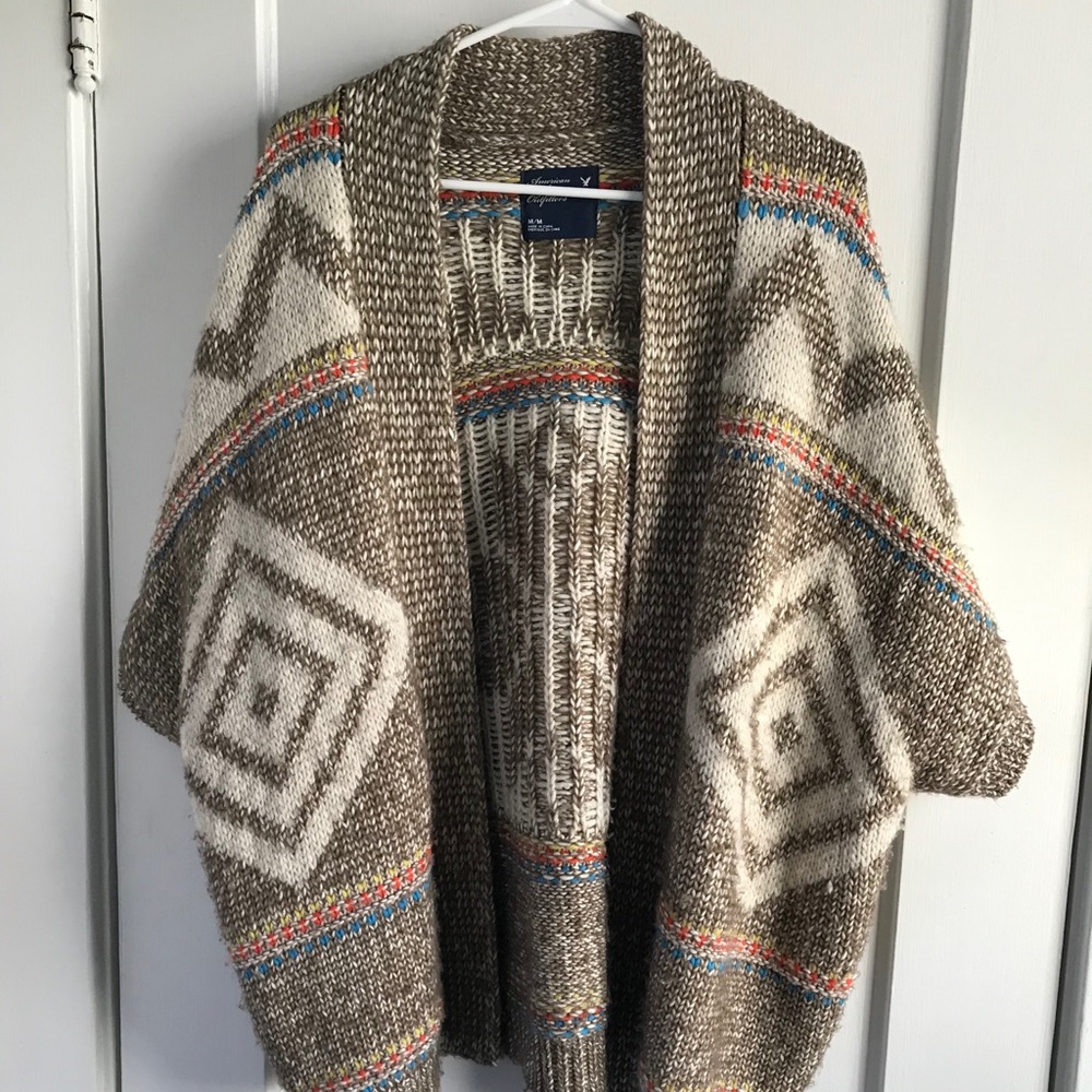 American Eagle Knit Poncho Sweater